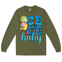 Army Green ice ice baby with popsicle Long Sleeve Tee - AdoDesignShop