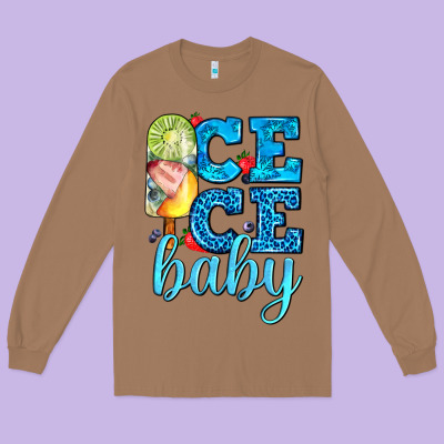 Ice Ice Baby With Popsicle Long Sleeve Tee Designed By Adodesignshop