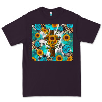 Plum sunflower cross cowhide gemstones Premium Tee - RanaPortraitStore