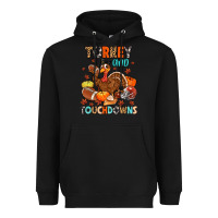 Black turkey and touchdowns Heavyweight Hoodie - MaliasSmallBusiness