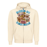 Sandshell raised on jesus music Zipper Hoodie - MaliasSmallBusiness