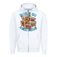White raised on jesus music Zipper Hoodie - MaliasSmallBusiness
