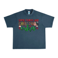 Midnight Navy Snowflakes and Christmas cakes Urban Heavy Tee - JahusDesignShop