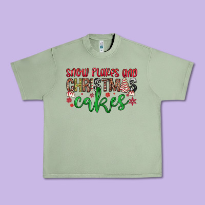 Snowflakes And Christmas Cakes Urban Heavy Tee Designed By Jahusdesignshop