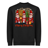 Black Merry christmas elfs Heavyweight Sweatshirt - FaDigitalArtStudio