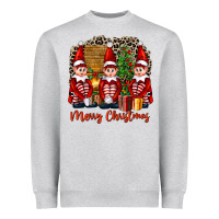Heather Grey Merry christmas elfs Heavyweight Sweatshirt - FaDigitalArtStudio