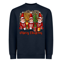 Navy Merry christmas elfs Heavyweight Sweatshirt - FaDigitalArtStudio