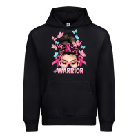Black Warrior Cancer messy bun Cancer Awareness Urban Hoodie - HowdyJamesFarm