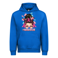 Cobalt Warrior Cancer messy bun Cancer Awareness Urban Hoodie - HowdyJamesFarm