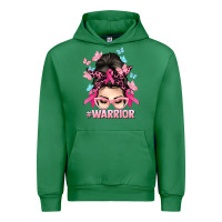 Emerald Warrior Cancer messy bun Cancer Awareness Urban Hoodie - HowdyJamesFarm