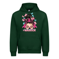 Forest Green Warrior Cancer messy bun Cancer Awareness Urban Hoodie - HowdyJamesFarm