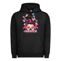 Pigment Black Warrior Cancer messy bun Cancer Awareness Urban Hoodie - HowdyJamesFarm