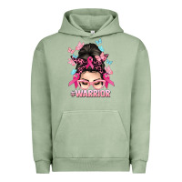 Pigment Oil Green Warrior Cancer messy bun Cancer Awareness Urban Hoodie - HowdyJamesFarm