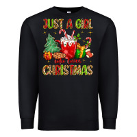 Black just a girl who loves christmas Premium Sweatshirt - MaliasSmallBusiness