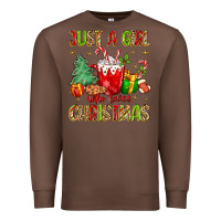 Chestnut just a girl who loves christmas Premium Sweatshirt - MaliasSmallBusiness