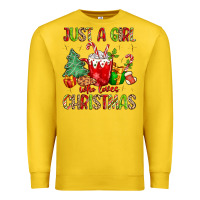 Lemon just a girl who loves christmas Premium Sweatshirt - MaliasSmallBusiness