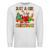 Oatmeal Heather just a girl who loves christmas Premium Sweatshirt - MaliasSmallBusiness