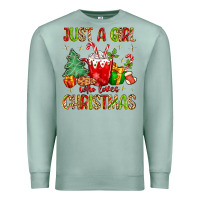 Seafoam just a girl who loves christmas Premium Sweatshirt - MaliasSmallBusiness