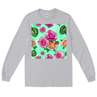 Moon Dust floral background Long Sleeve Tee - BundleAndBundleShop