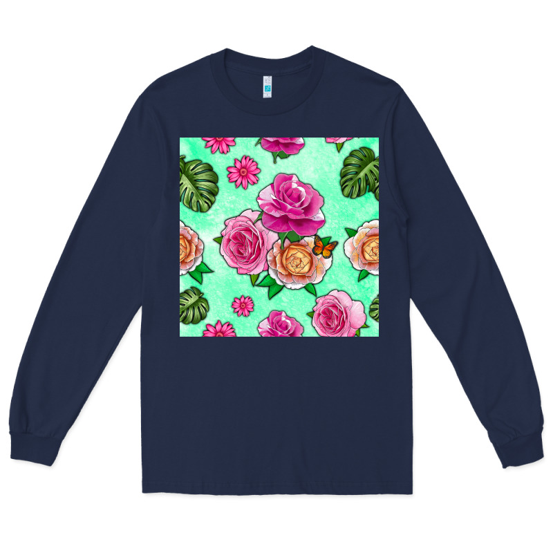 Floral Background Long Sleeve Tee by BundleAndBundleShop | Teevron