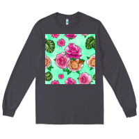 Smoke floral background Long Sleeve Tee - BundleAndBundleShop