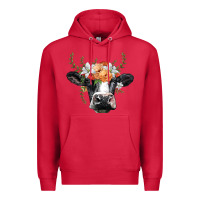Cardinal holstein cow head Premium Hoodie - BarkalooDesign
