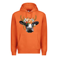 Carrot holstein cow head Premium Hoodie - BarkalooDesign