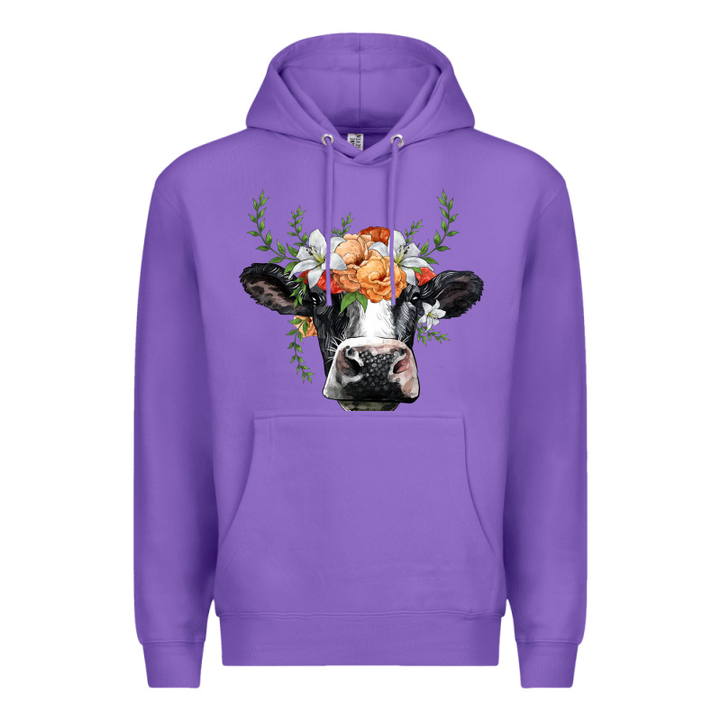 Holstein Cow Head Premium Hoodie by BarkalooDesign | Teevron