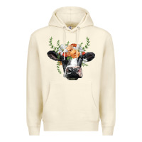 Sandshell holstein cow head Premium Hoodie - BarkalooDesign