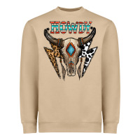 Mushroom howdy boho skull Heavyweight Sweatshirt - CowhideDigitalArt