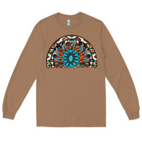 Toasted Coconut western turquoise aztec cowhide serape  rainbows Long Sleeve Tee - AdoDesignShop