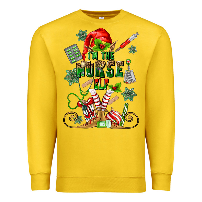 Im The Nurse Elf Premium Sweatshirt by MaliasSmallBusiness | Teevron