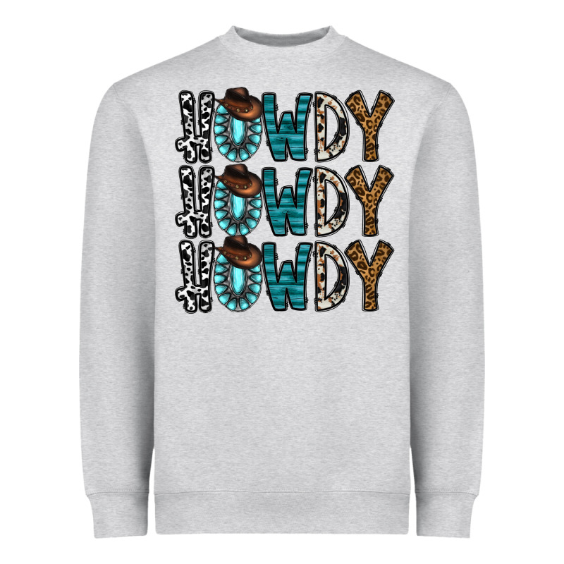 Howdy Howdy Howdy Heavyweight Sweatshirt by CowhideDigitalArt | Teevron