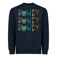 Navy howdy howdy howdy Heavyweight Sweatshirt - CowhideDigitalArt