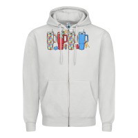 Dove Grey autism Zipper Hoodie - MaliasSmallBusiness