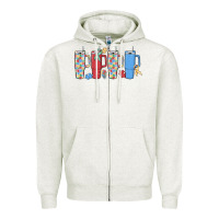 Oatmeal Heather autism Zipper Hoodie - MaliasSmallBusiness