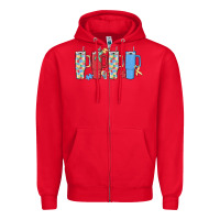 Red autism Zipper Hoodie - MaliasSmallBusiness