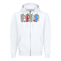 White autism Zipper Hoodie - MaliasSmallBusiness
