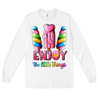 White enjoy the little things Long Sleeve Tee - AdoDesignShop