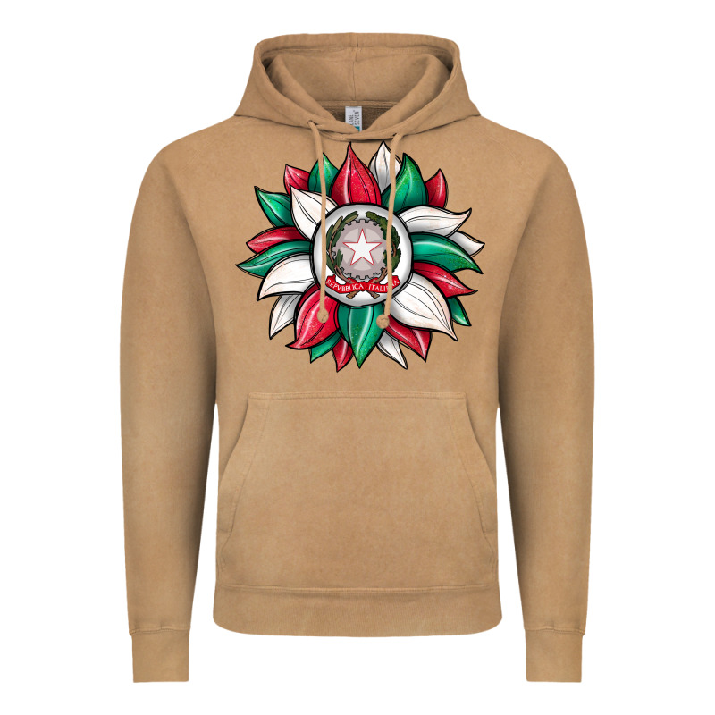 Sunflower İtalian Flag Vintage Hoodie by JahusDesignShop | Teevron
