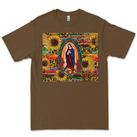 Cacao sunflower serape lady of guadalupe Premium Tee - RanaPortraitStore
