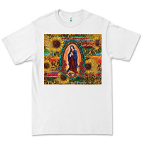 White sunflower serape lady of guadalupe Premium Tee - RanaPortraitStore