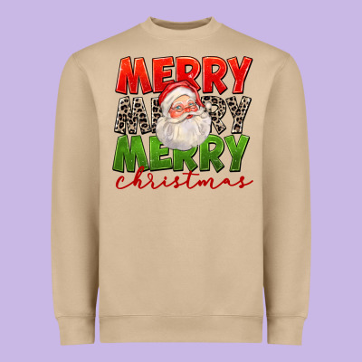 Merry Christmas Santa Heavyweight Sweatshirt Designed By Fadigitalartstudio