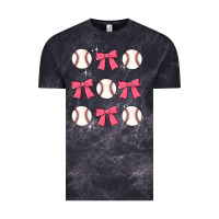 Cloud Black baseball coquette bow Vintage Tee - JahusDesignShop