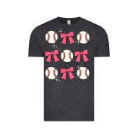 Vintage Black baseball coquette bow Vintage Tee - JahusDesignShop