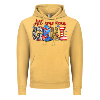 Vintage Mustard All American girl Vintage Hoodie - Neo Western