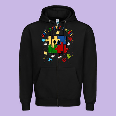 One Puzzle Bougie Zipper Hoodie Designed By Maliassmallbusiness
