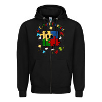 Black one puzzle bougie Zipper Hoodie - MaliasSmallBusiness