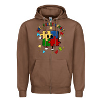 Chestnut one puzzle bougie Zipper Hoodie - MaliasSmallBusiness