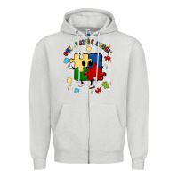 Dove Grey one puzzle bougie Zipper Hoodie - MaliasSmallBusiness